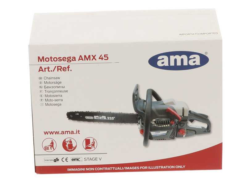 Ama AMX 45.18 - Motosierra de mezcla de corte - Espada Oregon de 45 cm