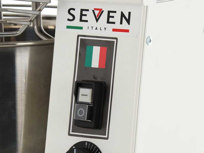 Seven Italy GH 10 - Amasadora de espiral - 230 V - Con ruedas y temporizador