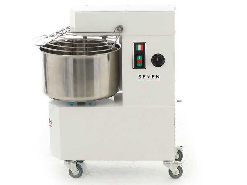 Seven Italy GH 20 2V - Amasadora de espiral - 230 V - Ruedas y temporizador -2 velocidades