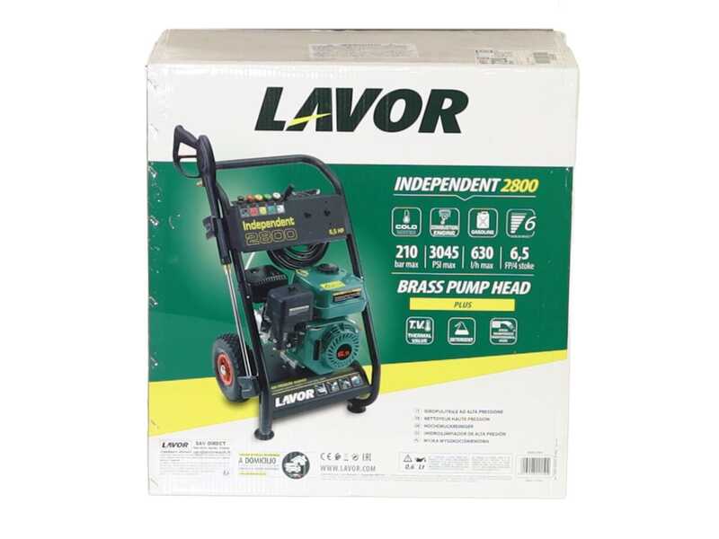 Lavor Independent 2800 - Hidrolimpiadora de gasolina - 200 bar - 690 L/h - motor de gasolina Lavor de 200 cc