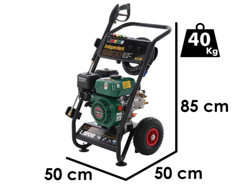 Lavor Independent 2800 - Hidrolimpiadora de gasolina - 200 bar - 690 L/h - motor de gasolina Lavor de 200 cc