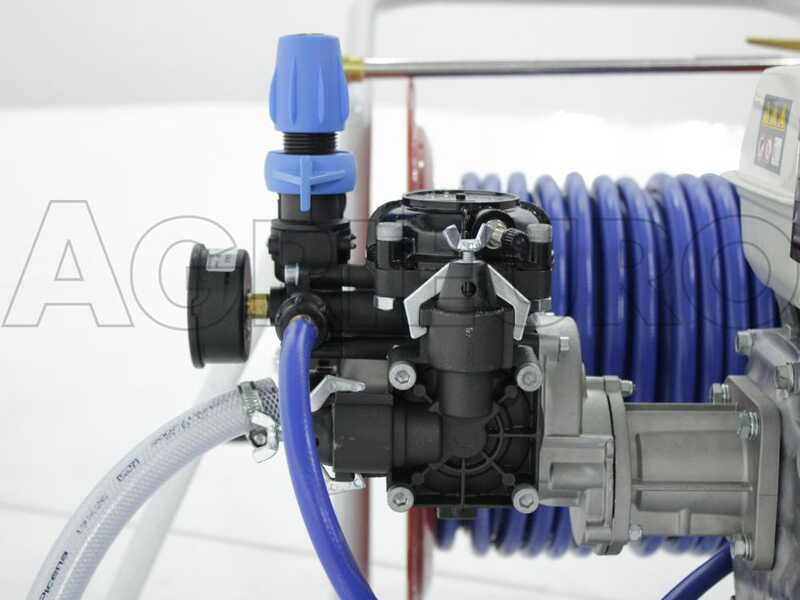 Motobomba fumigadora con carro - Bomba Comet MC25 - motor Honda GP160