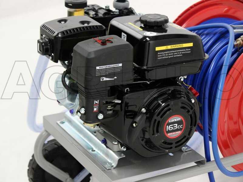 Motobomba fumigadora con carro - Bomba Comet APS41 - motor de gasolina Loncin G160F