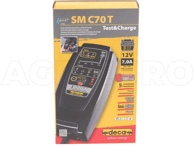 Cargador de bater&iacute;as autom&aacute;tico y mantenedor de cargas DECA SM C70T - bater&iacute;as hasta 150Ah