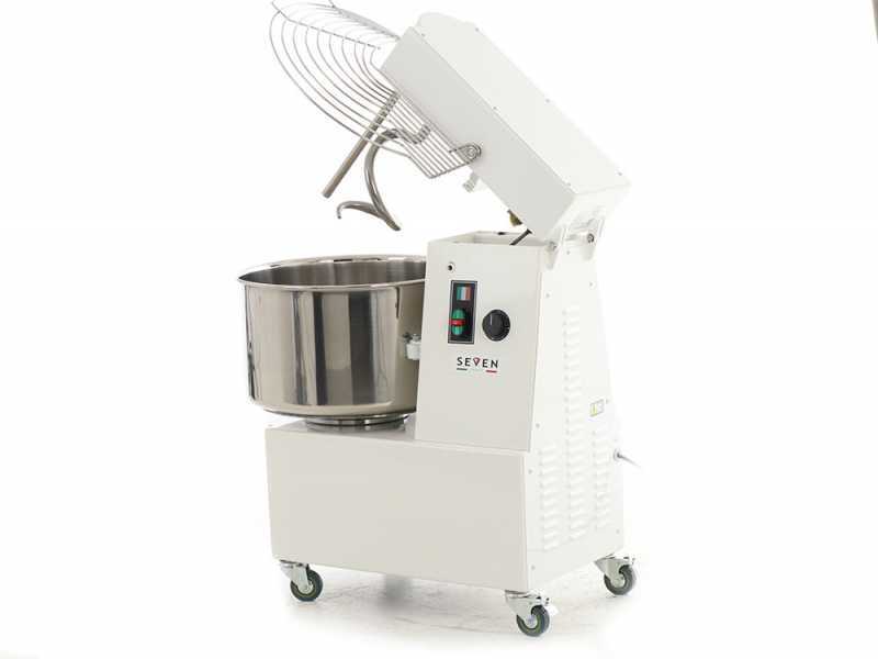 Seven Italy GHR 40 2V - Amasadora de espiral  - 230 V - ruedas y temporizador - 2 velocidades