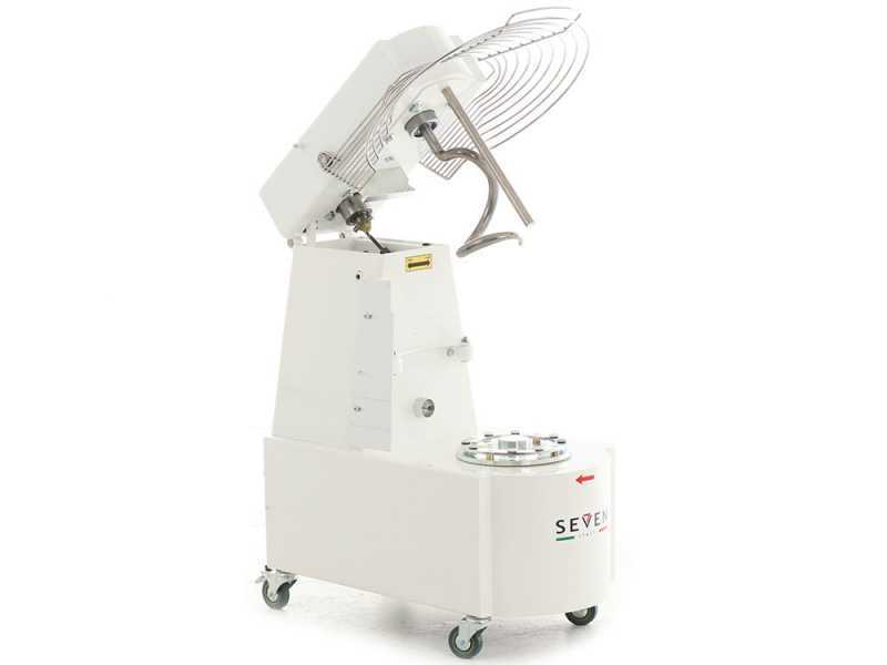 Seven Italy GHR 40 - Amasadora de espiral  - 230 V - Con ruedas y temporizador