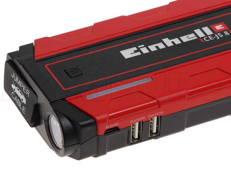 Einhell CE-JS 8 - Arrancador port&aacute;til multifunci&oacute;n - arranque de 12 V - bater&iacute;a externa