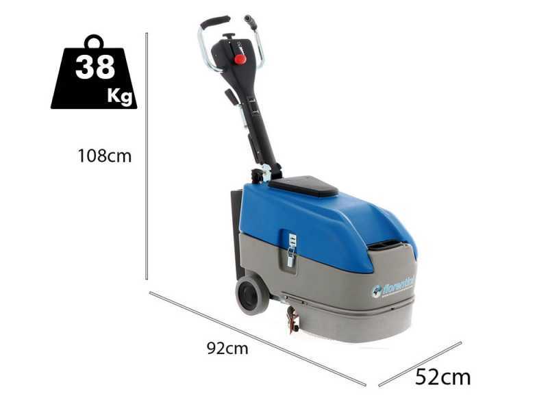 Fiorentini Delux 350 - Fregadora de suelos de bater&iacute;a - 3 en 1: lava, seca y aspira