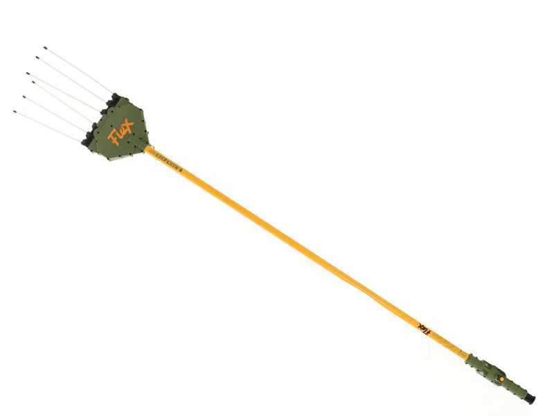 Vareador de aceitunas el&eacute;ctrico de bater&iacute;a Oliviero Flex Basic Fisso -  p&eacute;rtiga de aluminio fija - 240 cm