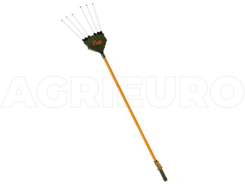 Vareador de aceitunas el&eacute;ctrico de bater&iacute;a Oliviero Flex Basic telesc&oacute;pico - p&eacute;rtiga de aluminio fija 220-340 cm
