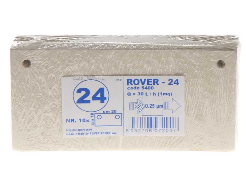 10 cartones filtrantes Rover para bomba con filtro Pulcino - tipo 24