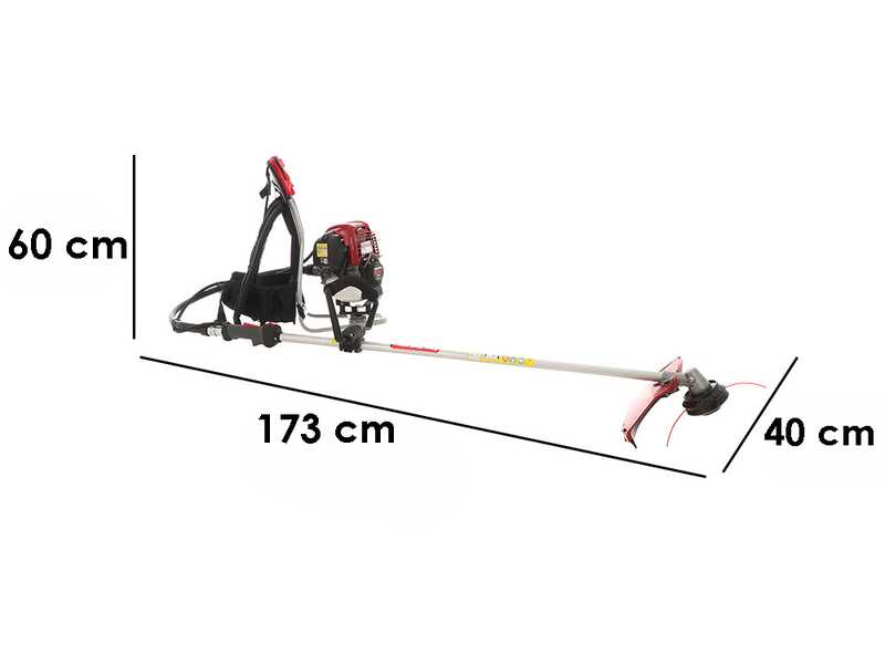 Honda GX 50 ZP - Desbrozadora de mochila de gasolina 4 tiempos - Barra Blue Bird