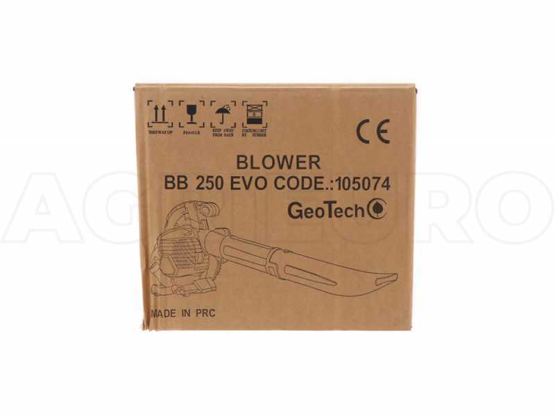 Soplador para hojas GeoTech BB250EVO - Motor de mezcla EURO 5 - 2 tiempos - 1 HP