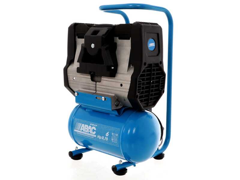 ABAC START SILENT OS7P - Compresor de aire el&eacute;ctrico monof&aacute;sico silencioso, sin aceite - Motor 0.75 HP - 6 L
