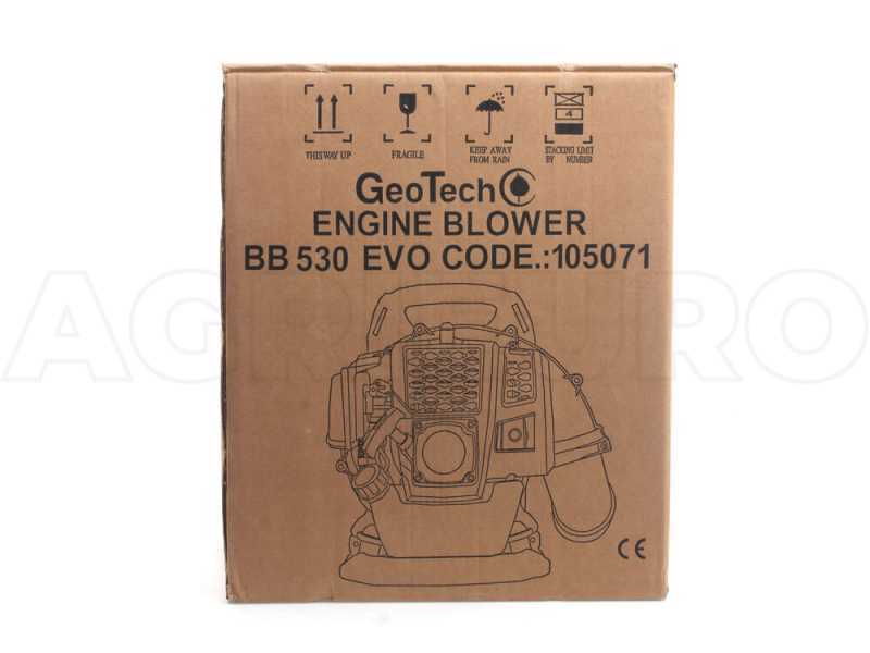 Soplador de mochila profesional GeoTech BB530EVO de mezcla - Motor EURO 5 - filtro aire