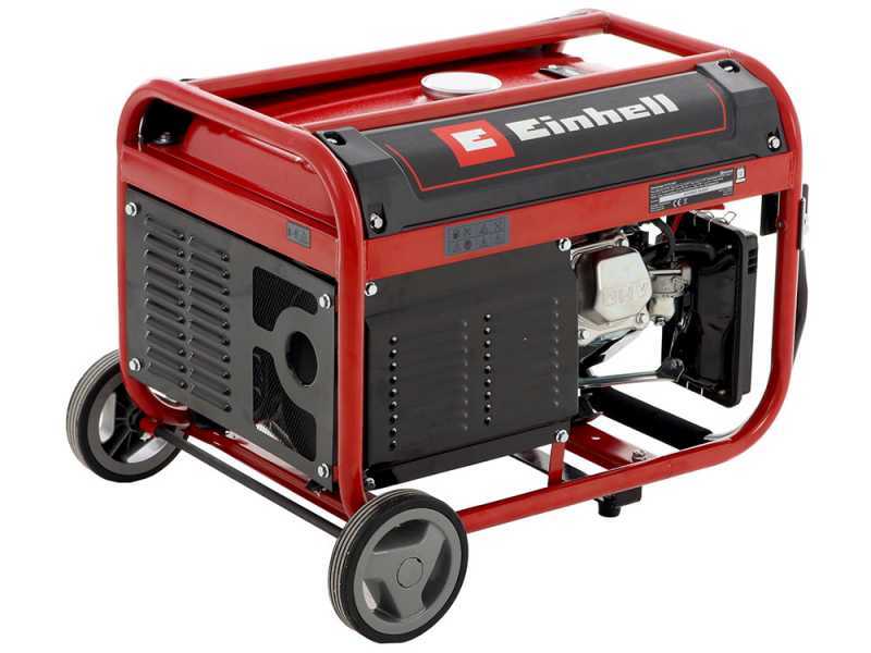 Einhell TC-PG 35/E5 - Generador de corriente con ruedas y AVR 3.1 kW - Continua 2.6 kW Monof&aacute;sica