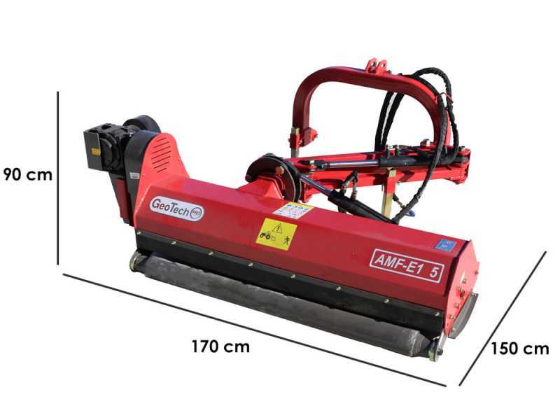 GeoTech-Pro AMF-E 125 - Trituradora lateral para tractor con brazo - Serie ligera