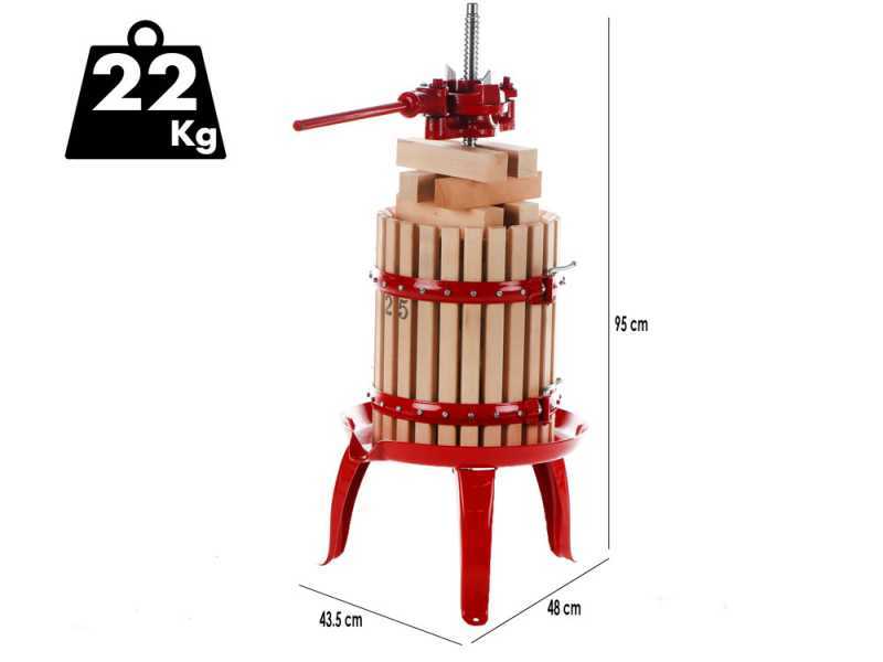 Baesso 25 - Prensa manual para uva - 20 l