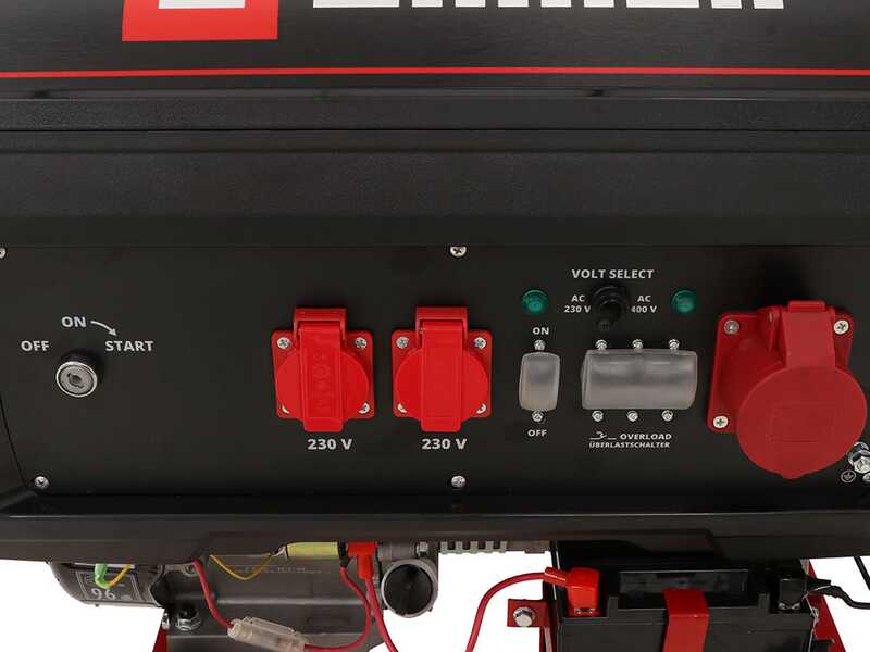 Einhell TC-PG 55/E5 - Generador de corriente con ruedas y AVR 5.5 kW - Continua 3.6 kW Trif&aacute;sica
