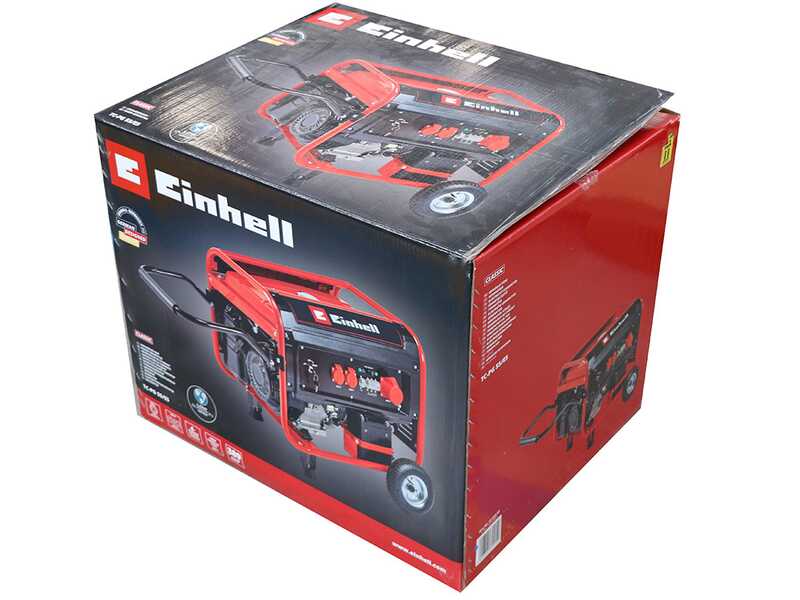 Einhell TC-PG 55/E5 - Generador de corriente con ruedas y AVR 5.5 kW - Continua 3.6 kW Trif&aacute;sica