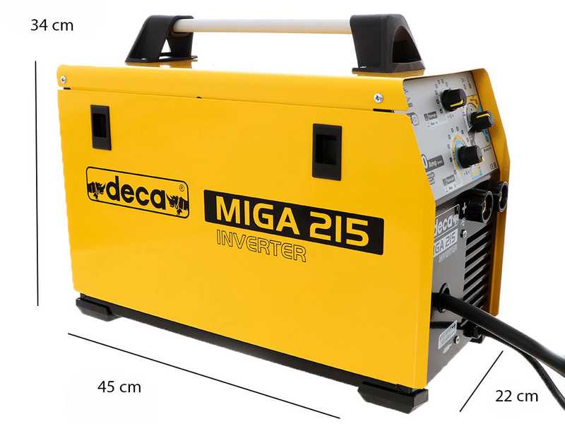 Soldadora de hilo continuo inverter multiproceso Deca MIGA 215 1Ph 230/50-60 - GAS/NO GAS