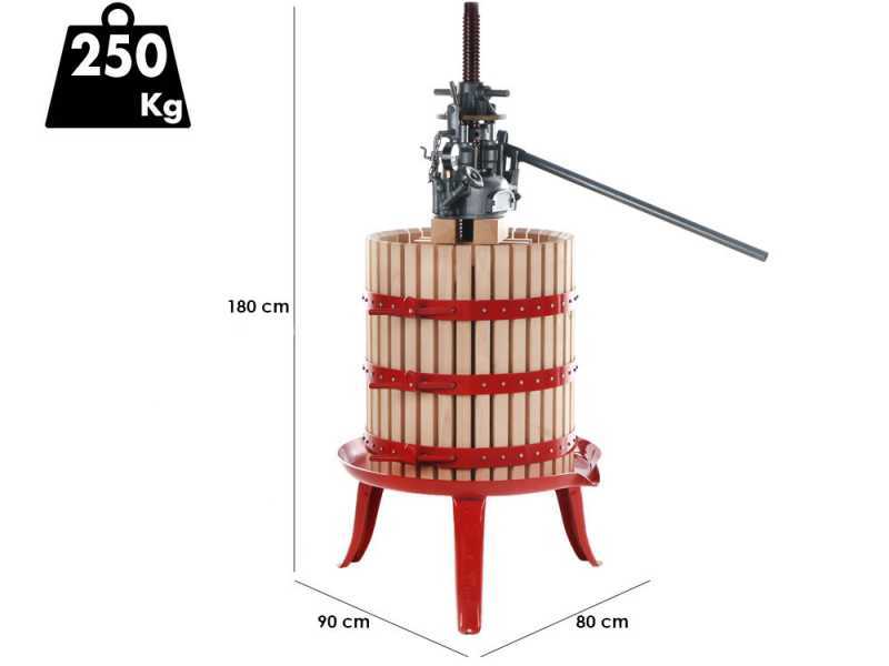 Baesso Torchio 50 - Prensa hidr&aacute;ulica para uva - 127 l