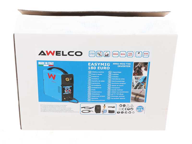 Awelco Easymig 180 - Soldadora Inverter Multiproceso (MMA-MIG-TIG) - GAS/NO GAS