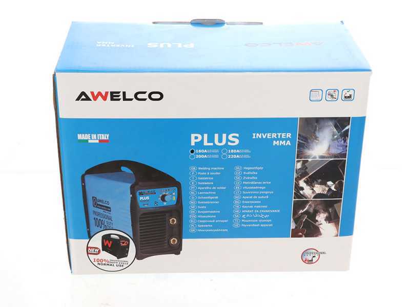 Soldadora inverter con electrodos MMA Awelco Plus 160