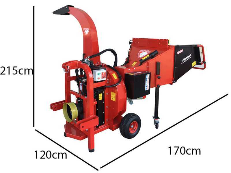 Ceccato Tritone Mega Monster P.T.O. - Biotrituradora para tractor - Transmisi&oacute;n hidr&aacute;ulica