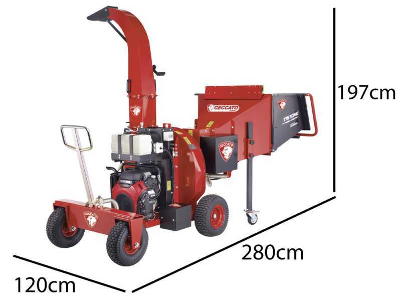 Ceccato Tritone Mega Monster - Biotrituradora de gasolina profesional - Motor Honda GX690