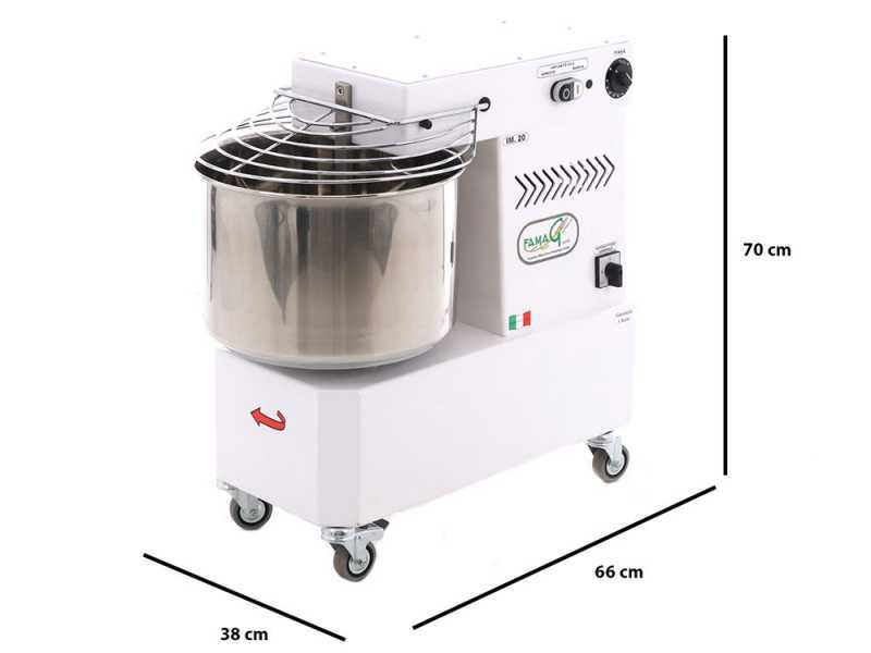 Famag IM 20/230 New 1 velocidad - Amasadora de espiral 18 kg