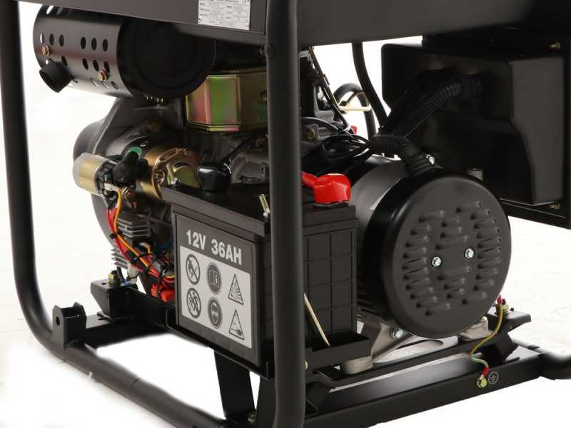 BlackStone OFB 6000 D-ES - Generador de corriente di&eacute;sel con AVR 5.3 kW - Continua 5 kW Monof&aacute;sica