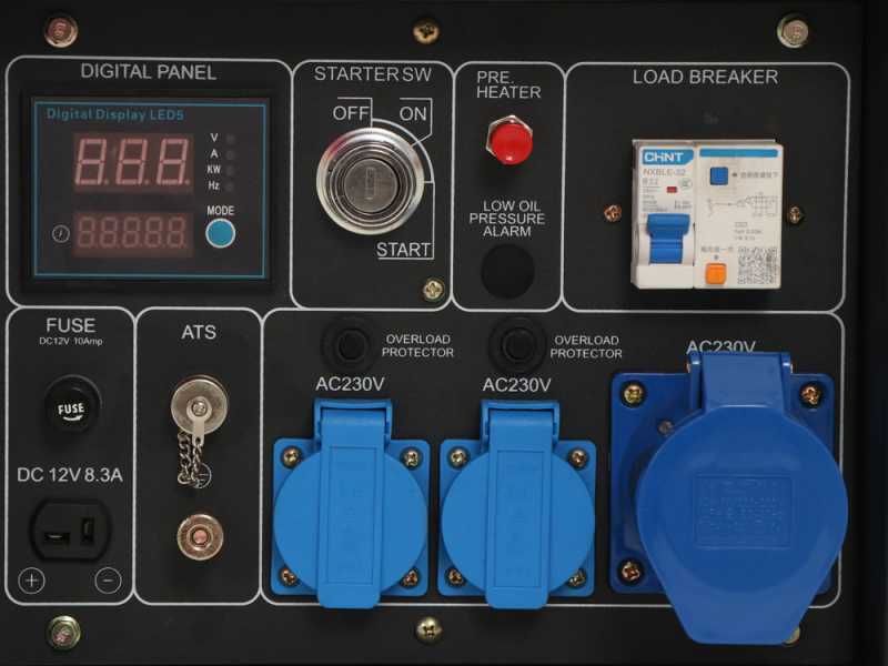BlackStone OFB 6000 D-ES - Generador de corriente di&eacute;sel con AVR 5.3 kW - Continua 5 kW Monof&aacute;sica