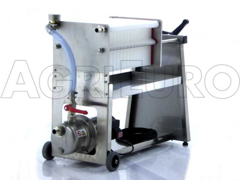 Enotecnica Pillan AF30 - Filtro para vino de cartones con carro - Bomba de acero inoxidable