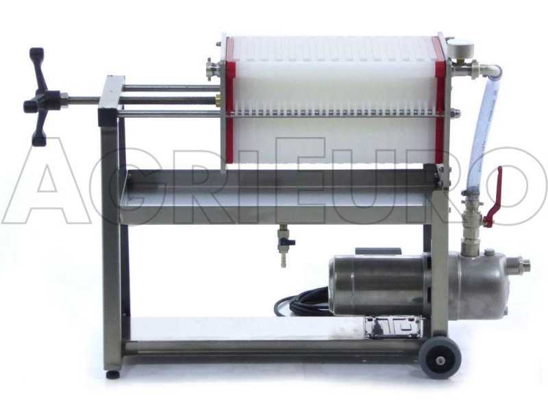 Enotecnica Pillan AF30 - Filtro para vino de cartones con carro - Bomba de acero inoxidable