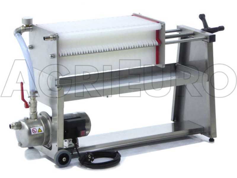 Enotecnica Pillan AF40 - Filtro para vino de cartones con carro - Bomba de acero inoxidable