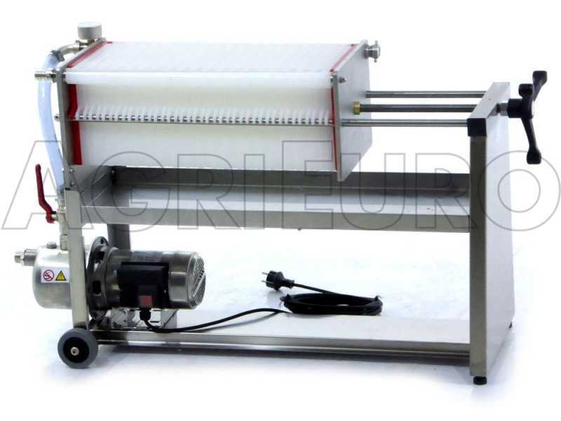 Enotecnica Pillan AF40 - Filtro para vino de cartones con carro - Bomba de acero inoxidable