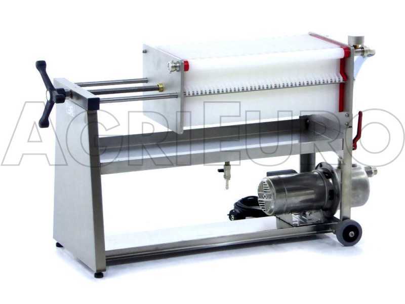 Enotecnica Pillan AF40 - Filtro para vino de cartones con carro - Bomba de acero inoxidable
