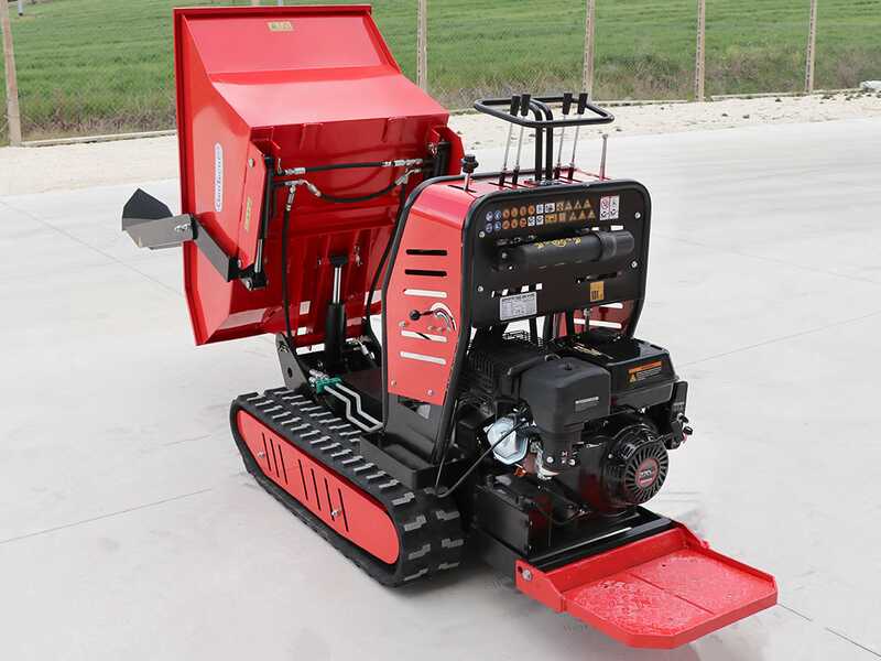 GeoTech-Pro Geoporter 550 DHS Hydro - Carretilla de orugas con caj&oacute;n dumper hidr&aacute;ulico de 500 kg - Cambio hidrost&aacute;tico