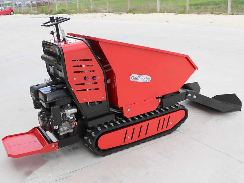 GeoTech-Pro Geoporter 550 DHS Hydro - Carretilla de orugas con caj&oacute;n dumper hidr&aacute;ulico de 500 kg - Cambio hidrost&aacute;tico