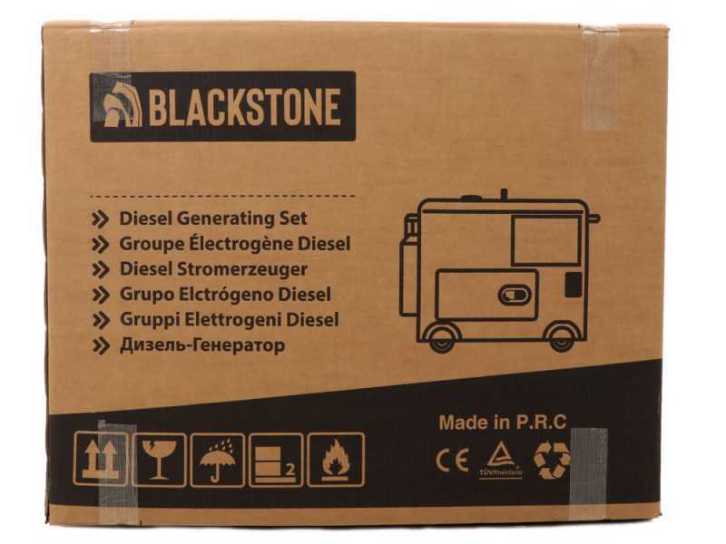Blackstone SGB 6000 D-ES - Generador de corriente di&eacute;sel silencioso con AVR 5.3 kW - Continua 5 kW Monof&aacute;sico + ATS