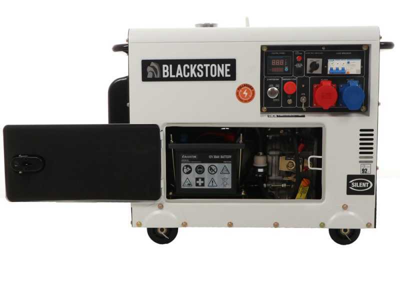 Blackstone SGB 8500 D-ES FP - Generador de corriente di&eacute;sel silencioso con AVR 6.3 kW - Continua 6 kW Full-Power + ATS trif&aacute;sico