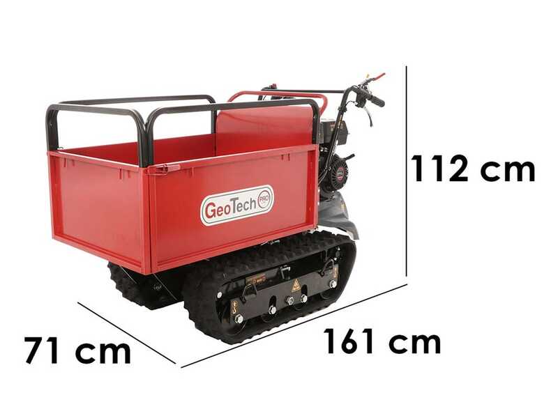 Carretilla de orugas GeoTech Pro GeoPorter H-540E Hydro - Caj&oacute;n hidr&aacute;ulico extensible 500 kg