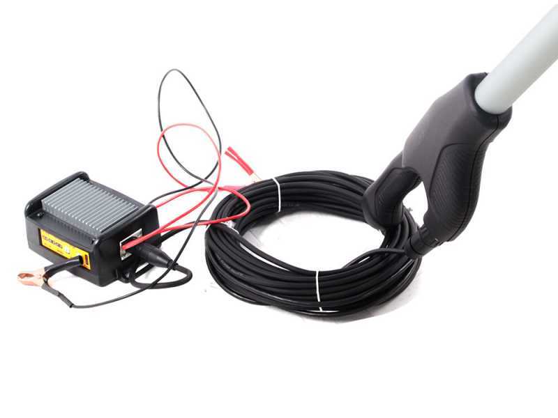 Volpi Giulivo Plus 705XL - Vareador de aceitunas el&eacute;ctrico de bater&iacute;a 240-360 cm - P&eacute;rtiga telesc&oacute;pica
