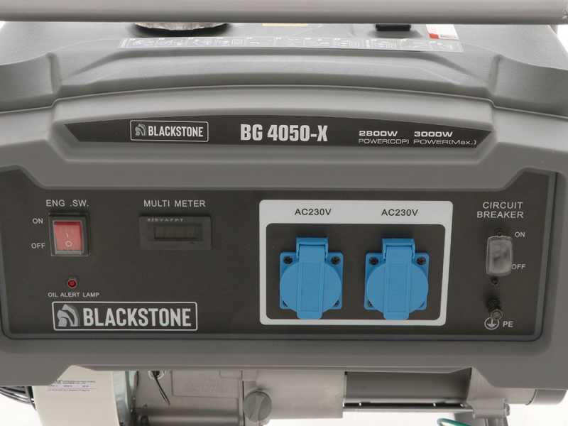 Blackstone BG 4050-X - Generador de corriente con AVR 3 kw - Continua 2.8 kW Monof&aacute;sica