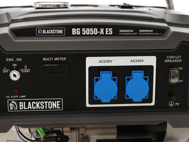 Blackstone BG 5050-X ES - Generador de corriente con AVR 3.6 kw - Continua 3.2 kW Monof&aacute;sica