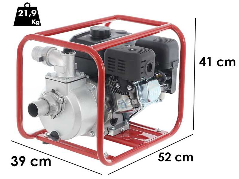 Motobomba de gasolina GeoTech LP 50 V - Racores de 50 mm - 2 pulgadas