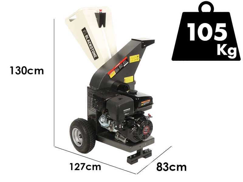 BlackStone DSP 150 L - Biotrituradora de gasolina - con motor Loncin de 420cc
