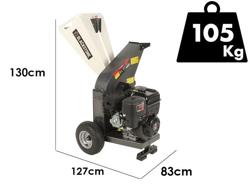 BlackStone DSP 150 BS - Biotrituradora de gasolina - Motor Briggs &amp; Stratton de 420cc