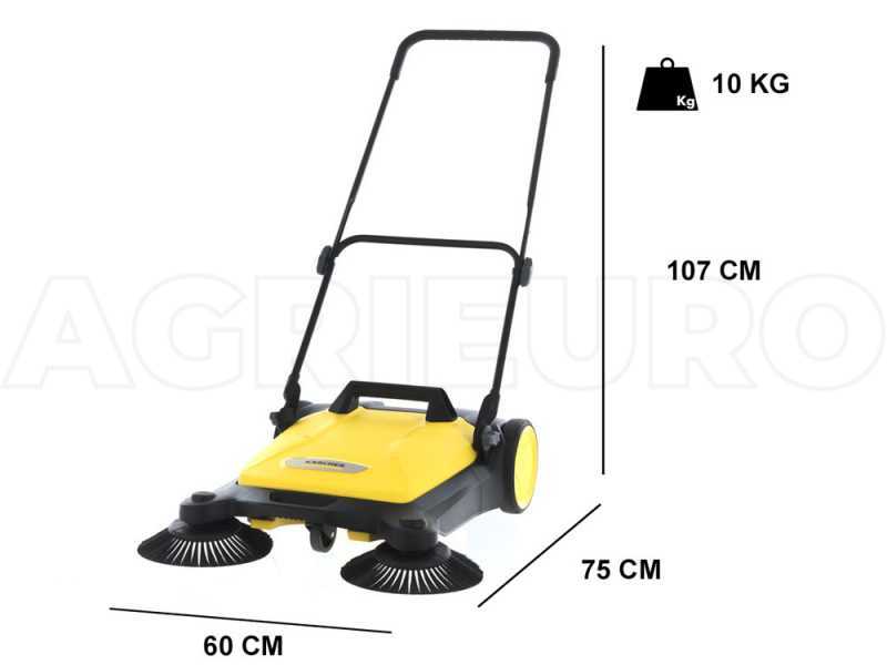 K&auml;rcher S 4 Twin - Barredora manual de empuje con recogedor - dep&oacute;sito 20 litros
